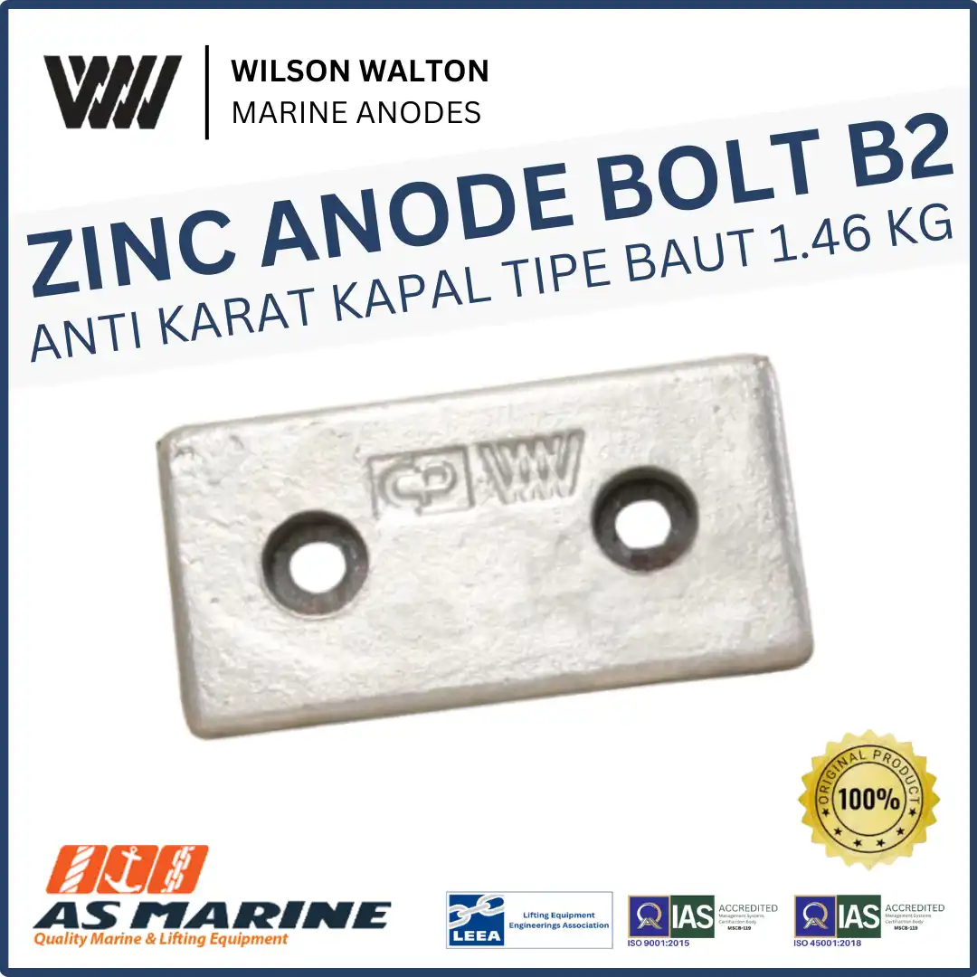 Zinc Anode / Anoda / Anti Karat Kapal WW B2 1.46 KG